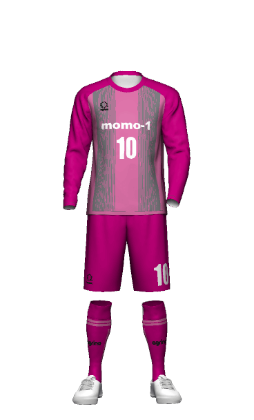 桃一サッカークラブ  長袖ユニフォームの3Dシミュレーション画像