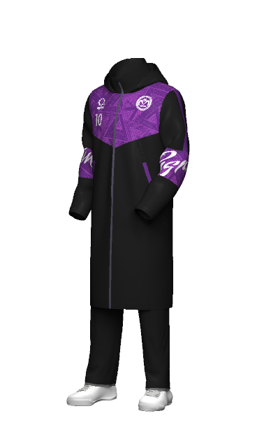 agrina(アグリナ)オリジナルデザインのセミオーダー昇華ベンチコート 3Dシミュレーション画像