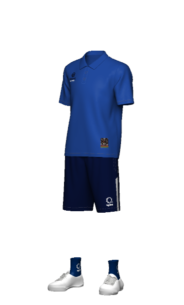 アグリナ/agrina 移動着ポロシャツ・ハーフパンツチームオーダー 3Dシミュレーション画像