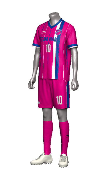 公式戦対応のpenalty（ペナルティ）カスタムユニフォーム 3Dシミュレーション画像