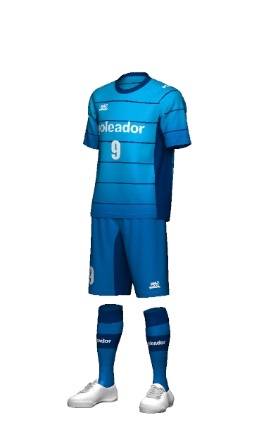 goleador(ゴレアドール)セミオーダー昇華ユニフォーム 3Dシミュレーション画像